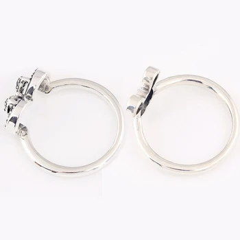 Аутентичное Модное кольцо с мышиным силуэтом из стерлингового серебра 925 пробы для женщин в подарок Ювелирные изделия своими руками