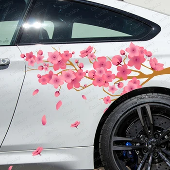 вишневый цветок розовый Цветок Автомобильные наклейки ita тюнинг гоночного автомобиля виниловая наклейка оберточная бумага боковая графика наклейка на дверь автомобиля боковая наклейка наклейка