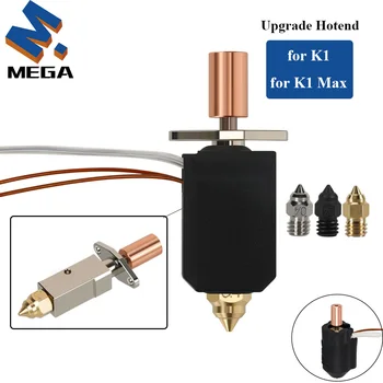 Для Creality K1/K1 Max Upgrade Hotend Kit Плоский Нагревательный Блок Bi-metallic Heatbreak 24V 60W Высокоскоростной Экструдер для k1/k1 max