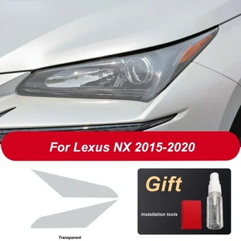 прозрачная дымчато-черная защитная пленка из ТПУ для автомобильных фар из 2 частей, наклейки для Lexus NX NX300 300h 200t 2015-2020, аксессуары