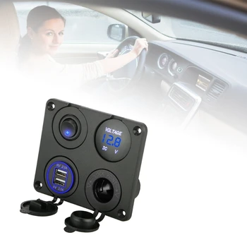 Автомобильный адаптер с дисплеем и двумя USB-портами Улучшает Ваш опыт вождения благодаря надежному решению для питания