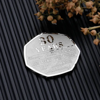 Монета с 30-м Днем рождения, памятный значок для женщин и мужчин, Креативные подарки в честь 30-летия коллекции Собирайте монеты