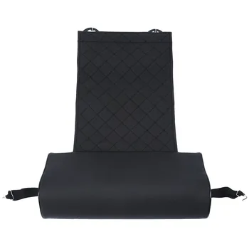 Удлинительный коврик для поддержки ножек из кожи автомобильного сиденья Черный